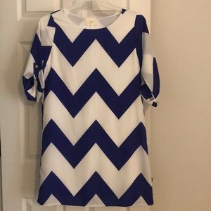 WOMENS CHEVRON ROYAL BLUE DRESS